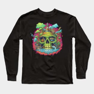 Feeling trippy with this acid skull art Long Sleeve T-Shirt